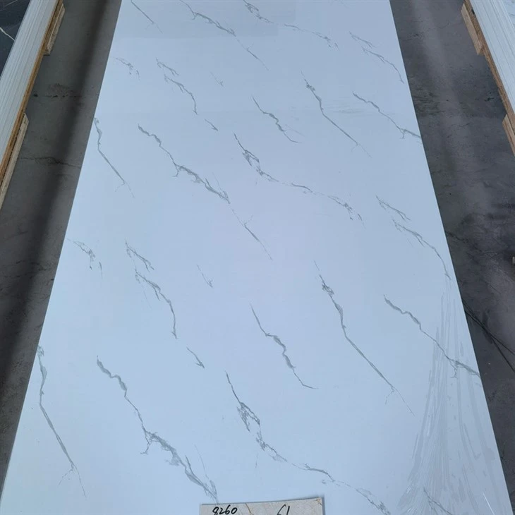Balts marmora PVC panelis